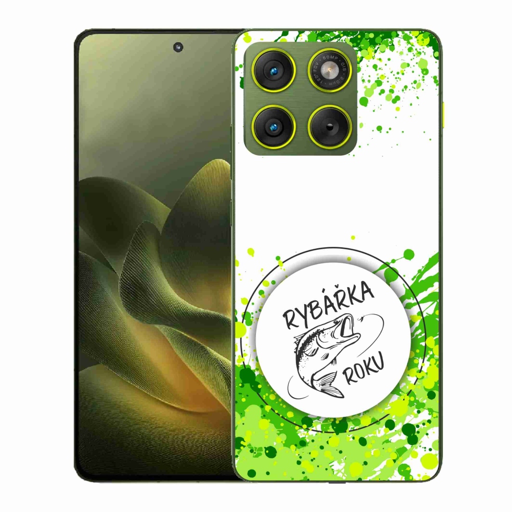 Gélový kryt mmCase na Motorola Edge 70 - rybárka roku biele pozadie