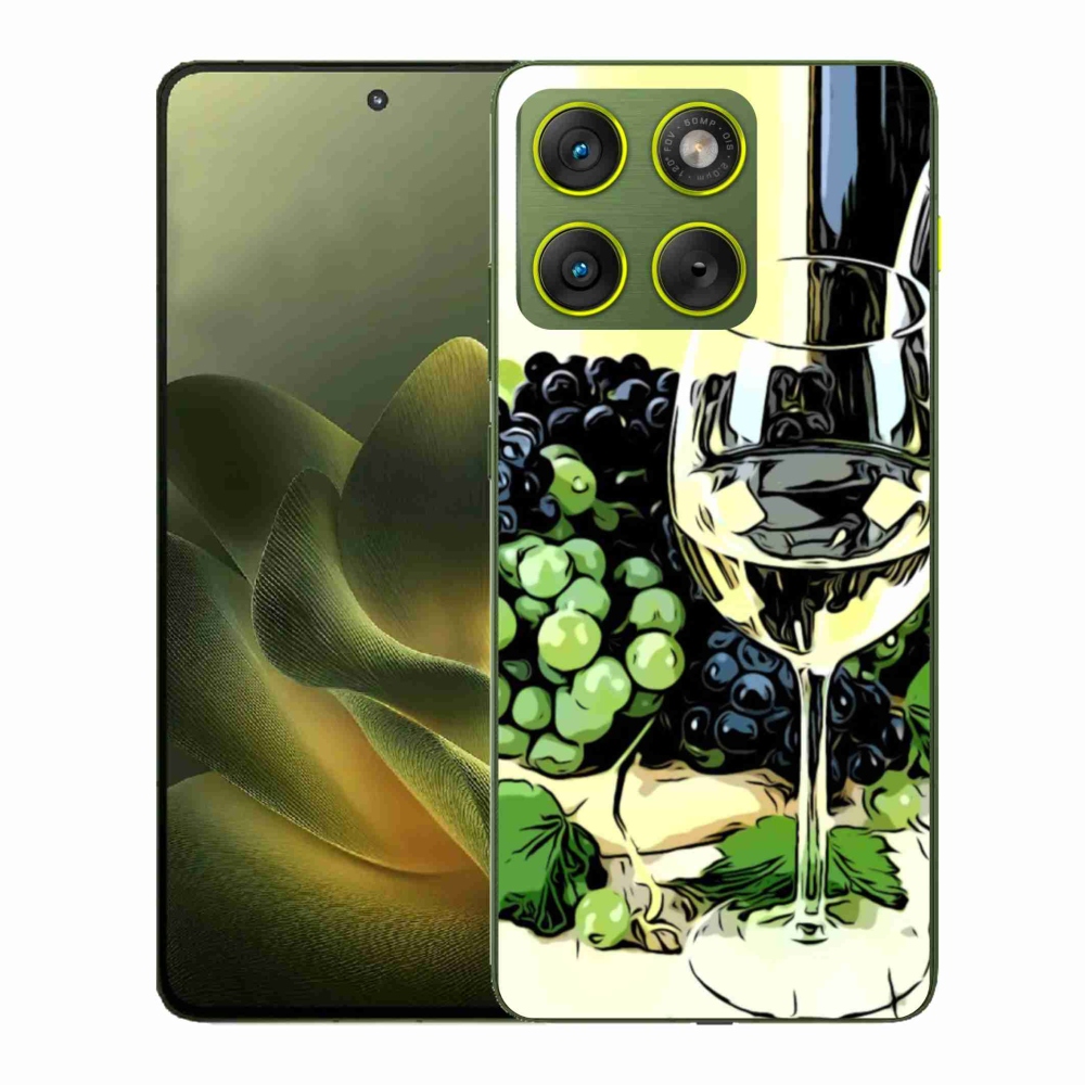 Gélový kryt mmCase na Motorola Edge 70 - pohár vína