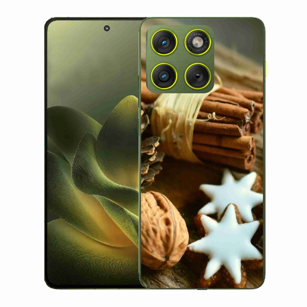 Gélový kryt mmCase na Motorola Edge 70 - škorica a perníčky
