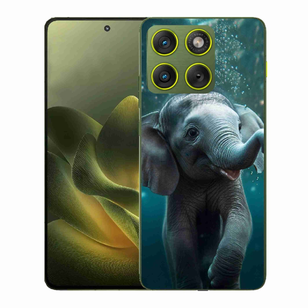 Gélový kryt mmCase na Motorola Edge 70 - sloník pod vodou