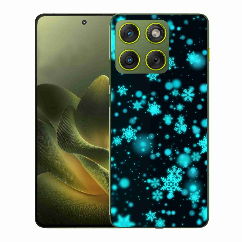 Gélový kryt mmCase na Motorola Edge 70 - snehové vločky 1