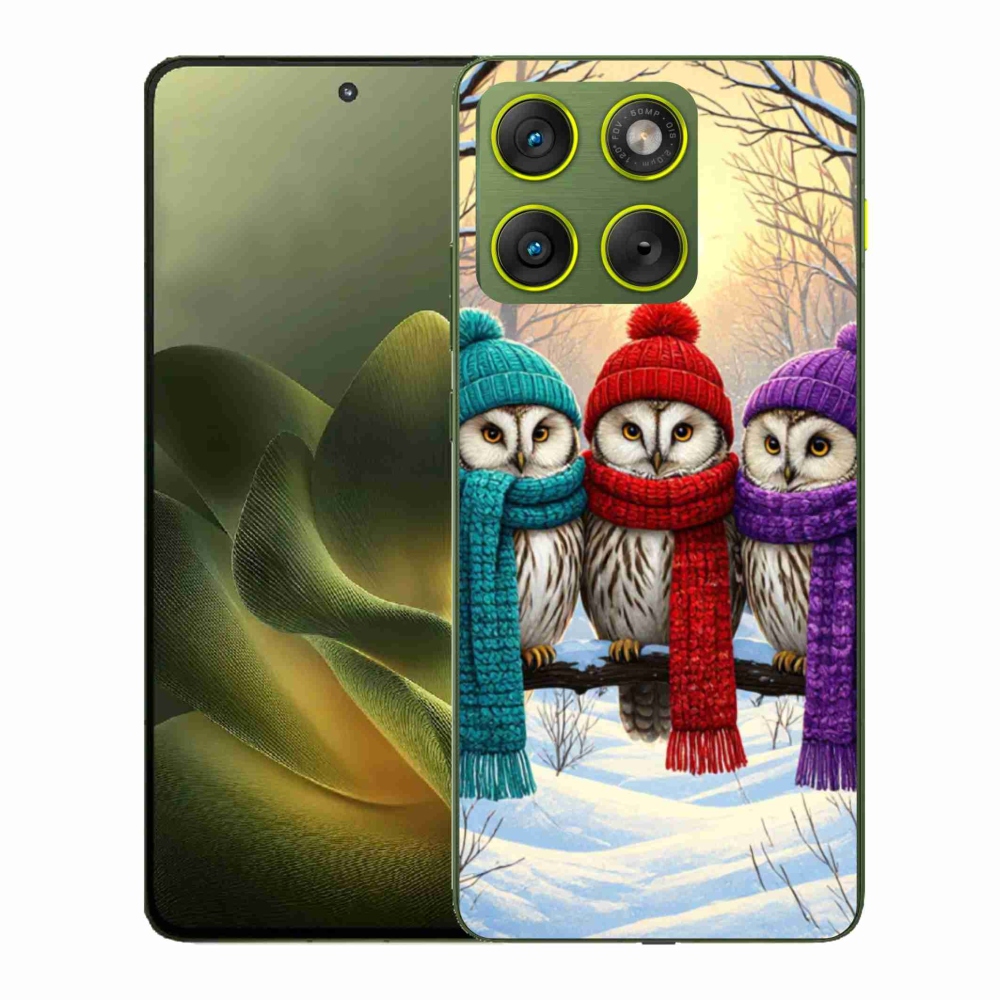 Gélový kryt mmCase na Motorola Edge 70 - soví priatelia