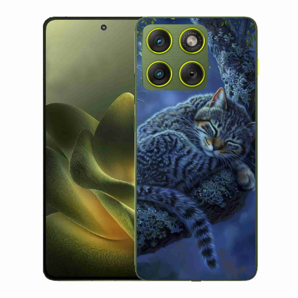 Gélový kryt mmCase na Motorola Edge 70 - spiaca mačka