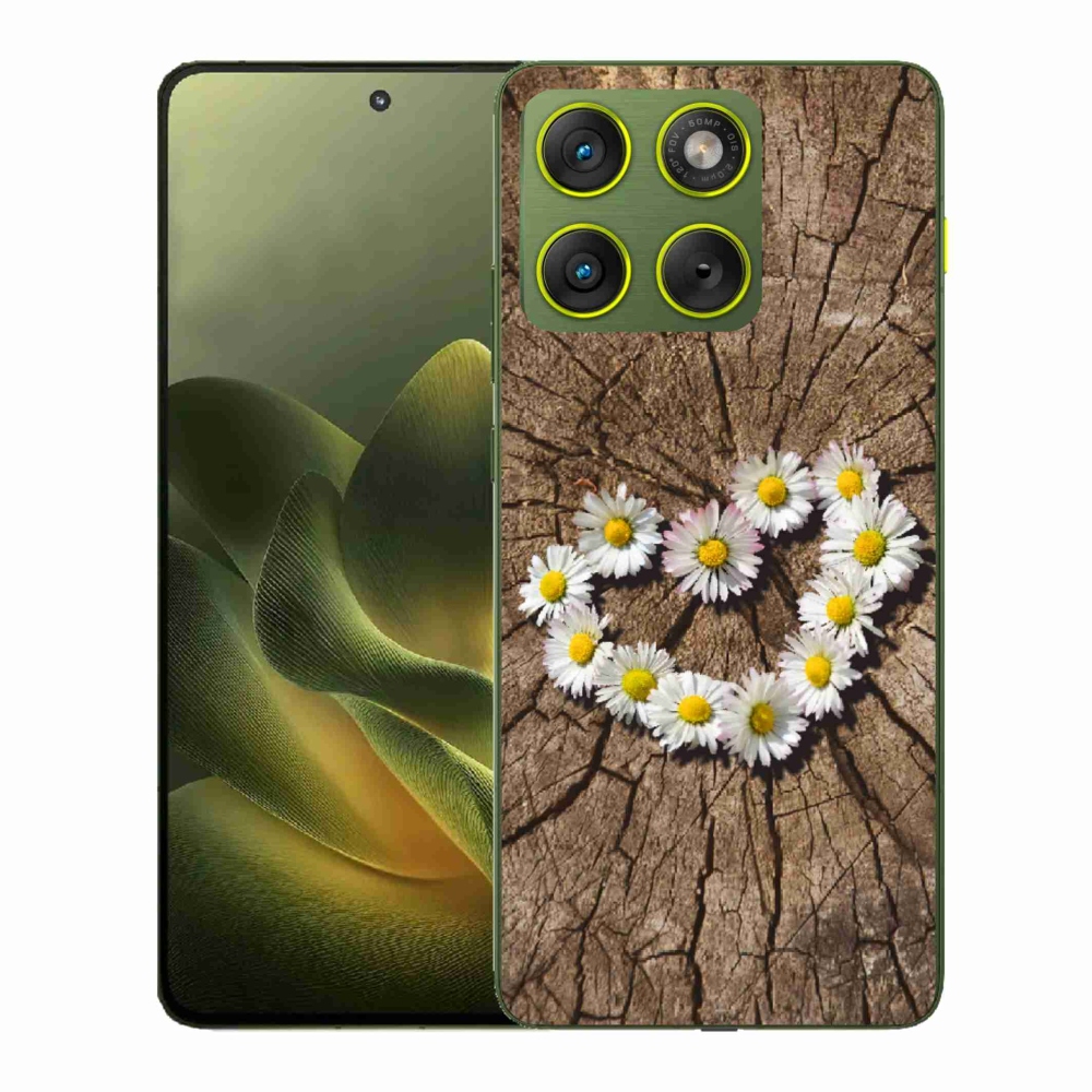 Gélový kryt mmCase na Motorola Edge 70 - srdce z margaréty