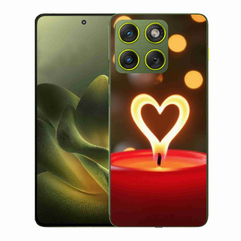 Gélový kryt mmCase na Motorola Edge 70 - srdce z plameňa