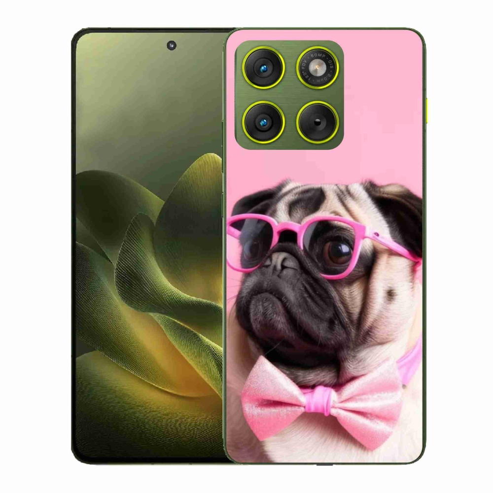 Gélový kryt mmCase na Motorola Edge 70 - štýlový mops