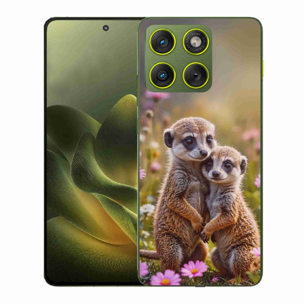 Gélový kryt mmCase na Motorola Edge 70 - surikatí duo
