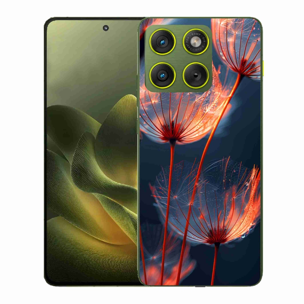 Gélový kryt mmCase na Motorola Edge 70 - svetielkujúce páperie