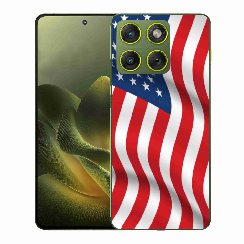 Gélový kryt mmCase na Motorola Edge 70 - USA vlajka