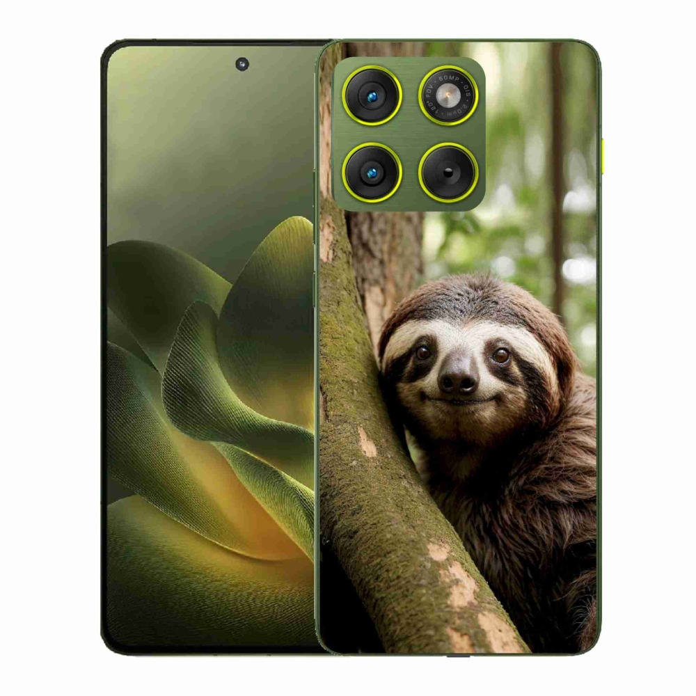 Gélový kryt mmCase na Motorola Edge 70 - usmievavý leňochod
