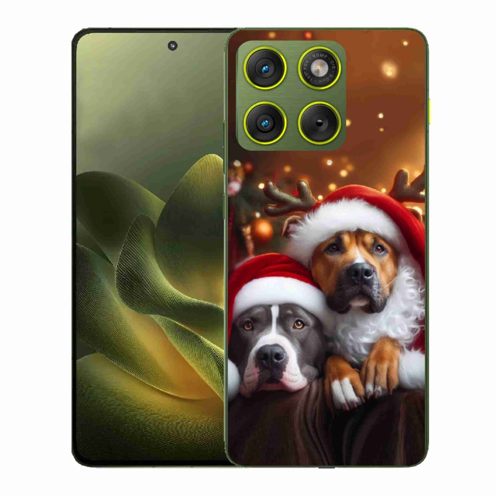 Gélový kryt mmCase na Motorola Edge 70 - vianočné psy