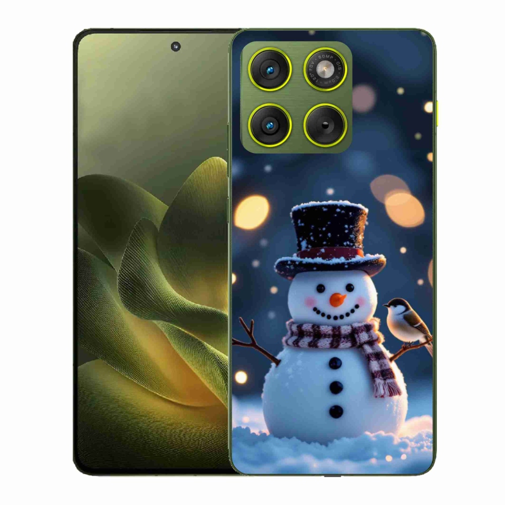 Gélový kryt mmCase na Motorola Edge 70 - vianočný snehuliak