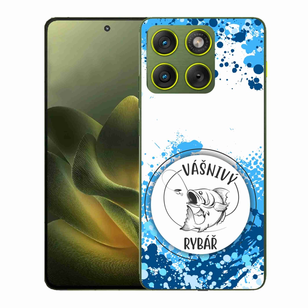 Gélový kryt mmCase na Motorola Edge 70 - vášnivý rybár biele pozadie