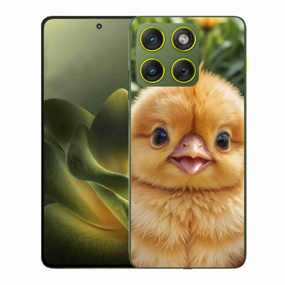 Gélový kryt mmCase na Motorola Edge 70 - veselé kuriatko