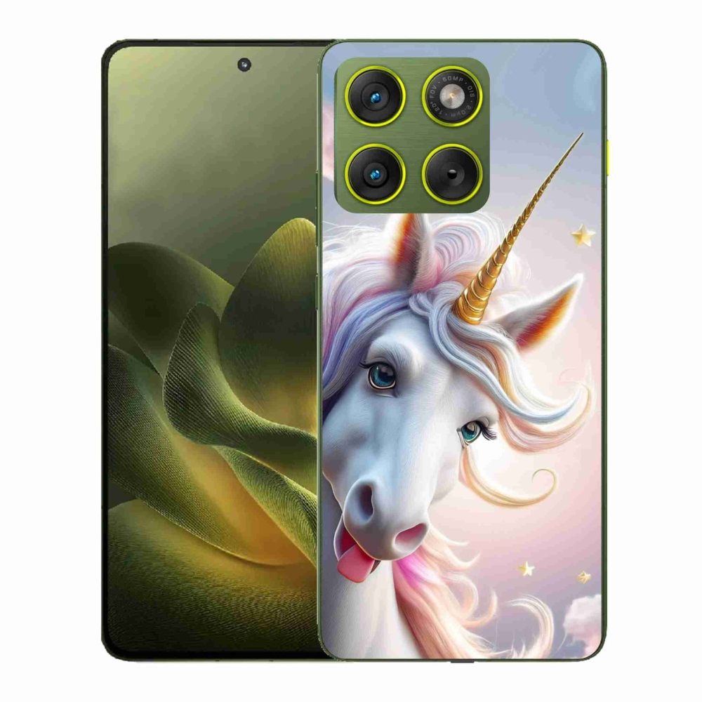 Gélový kryt mmCase na Motorola Edge 70 - veselý jednorožec