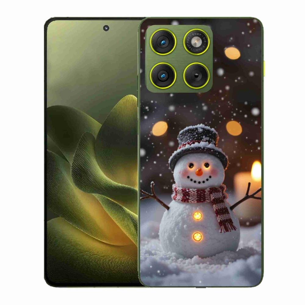 Gélový kryt mmCase na Motorola Edge 70 - veselý snehuliak