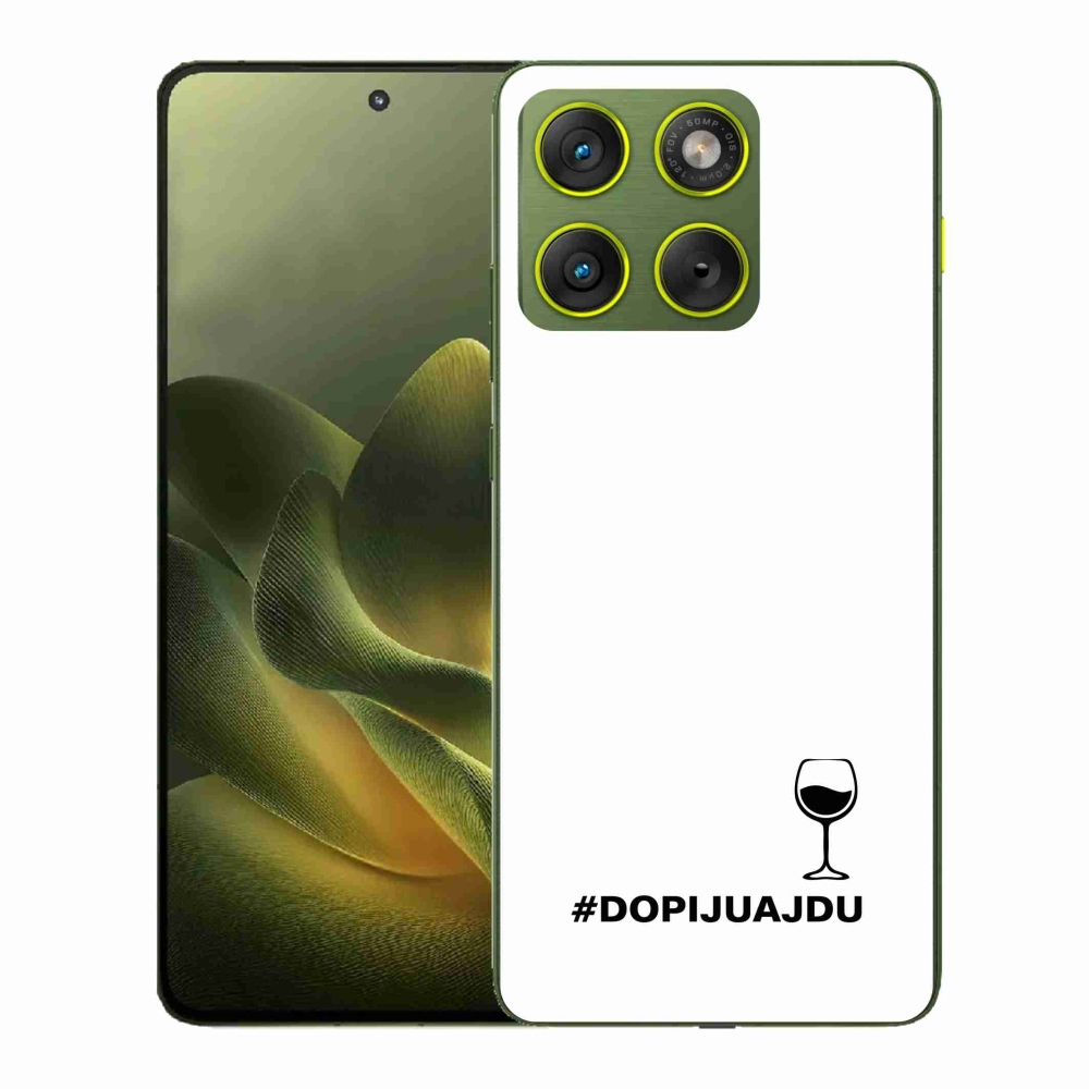 Gélový kryt mmCase na Motorola Edge 70 - vínny motív biele pozadie