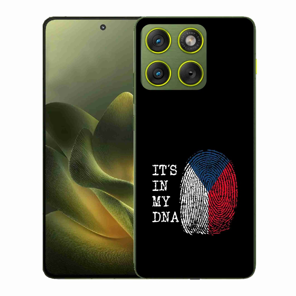 Gélový kryt mmCase na Motorola Edge 70 - vlajka odtlačok prsta čierne pozadie
