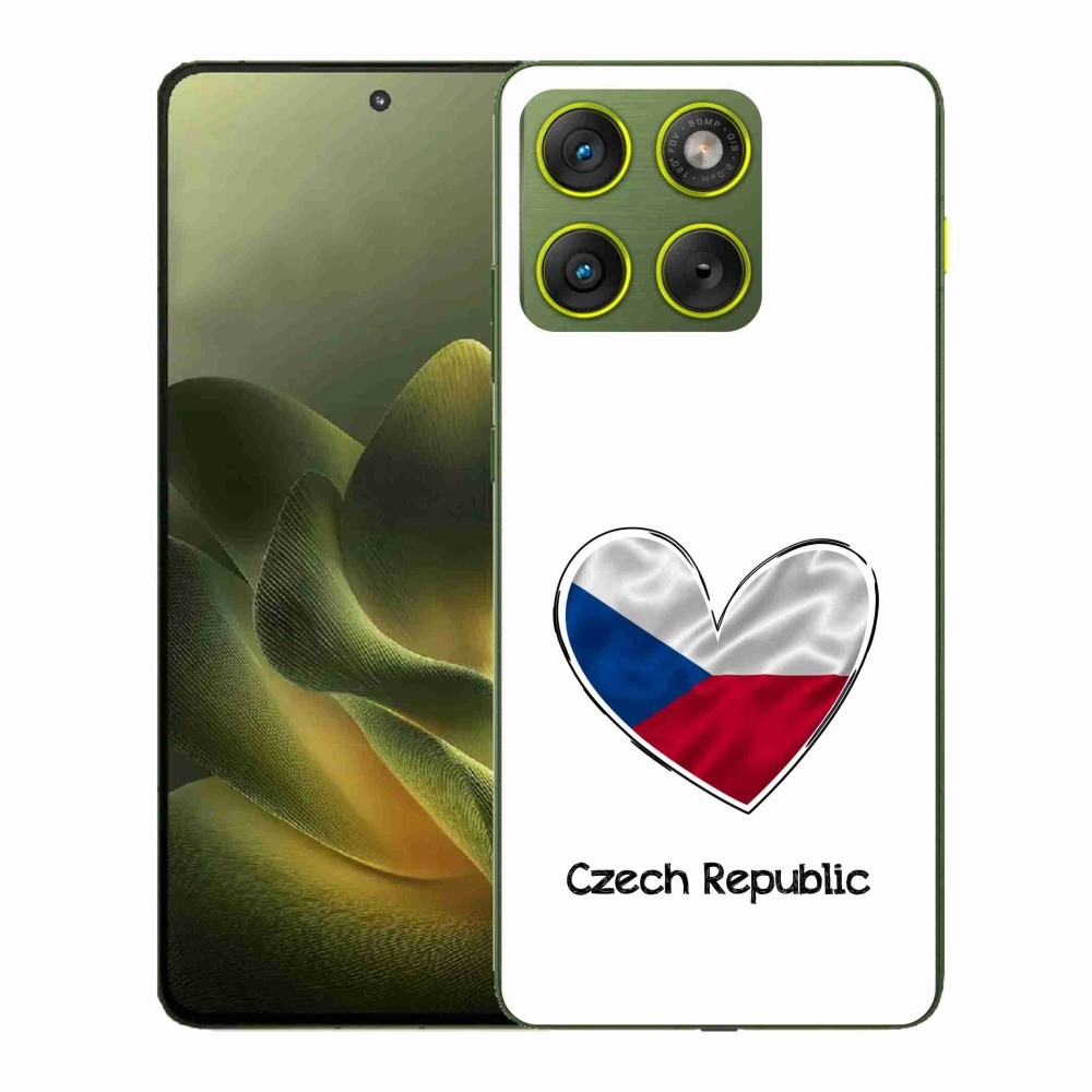 Gélový kryt mmCase na Motorola Edge 70 - vlajka srdca biele pozadie