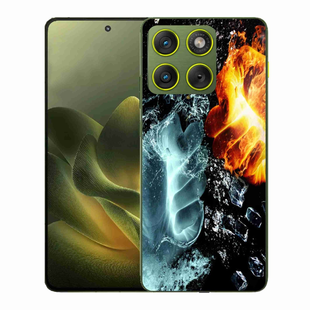 Gélový kryt mmCase na Motorola Edge 70 - voda a oheň