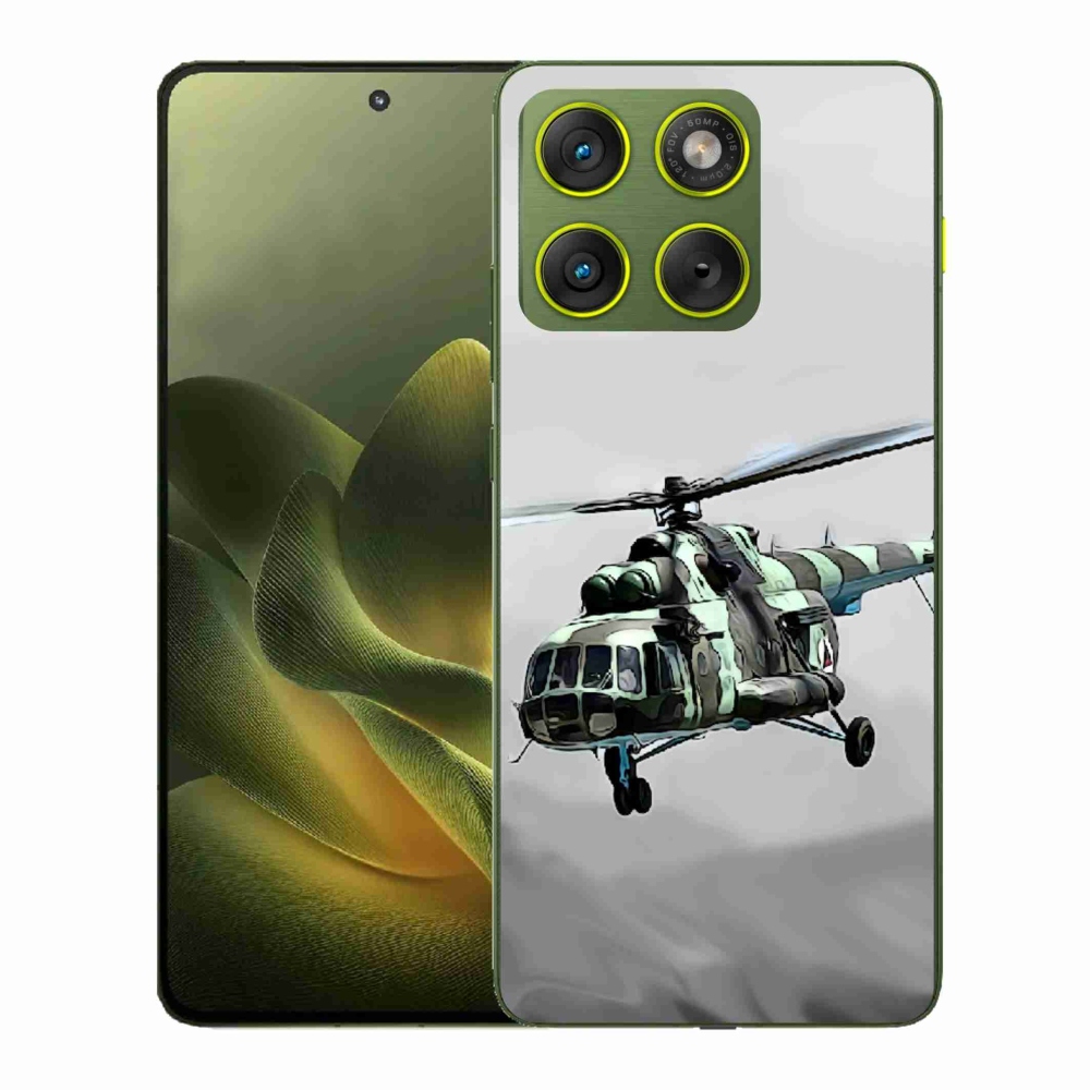 Gélový kryt mmCase na Motorola Edge 70 - vojenský vrtuľník