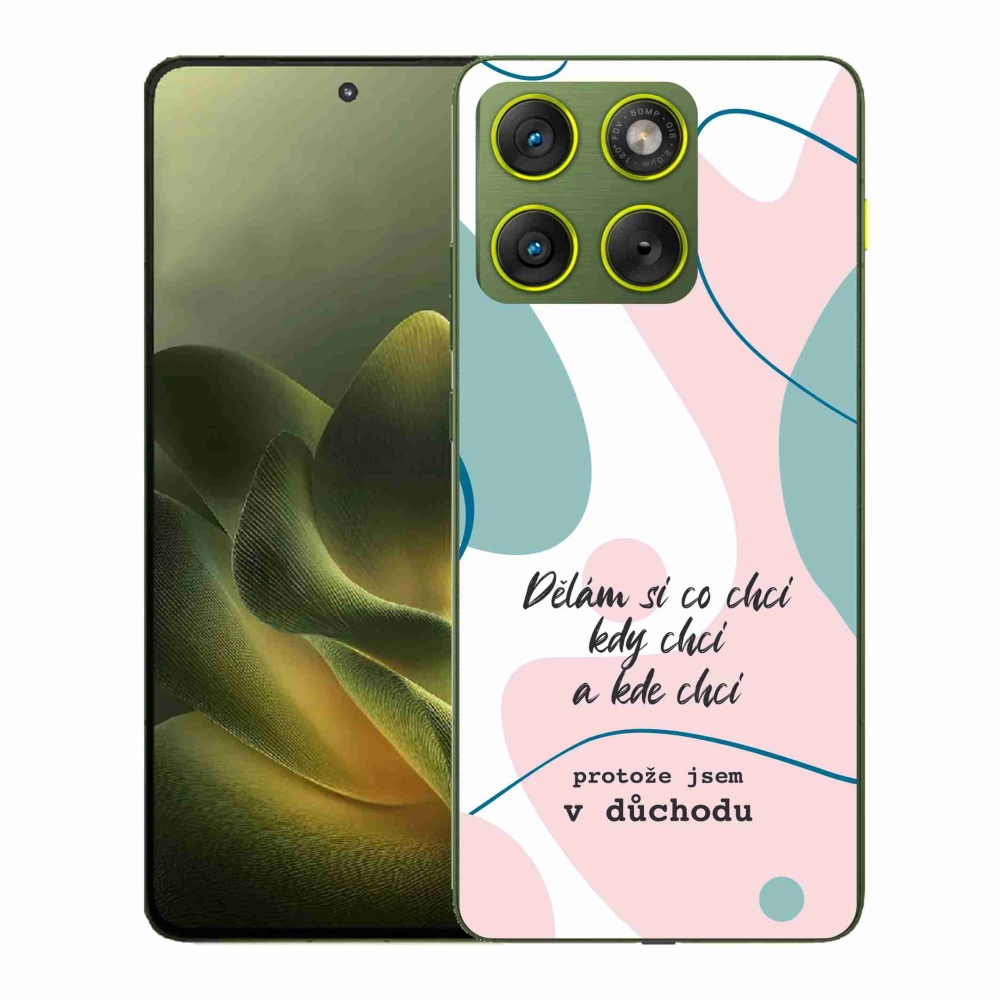 Gélový kryt mmCase na Motorola Edge 70 - vtipný text 10 biele pozadie