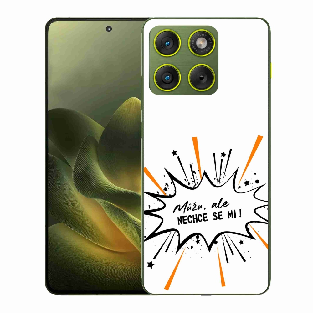 Gélový kryt mmCase na Motorola Edge 70 - vtipný text 11 biele pozadie