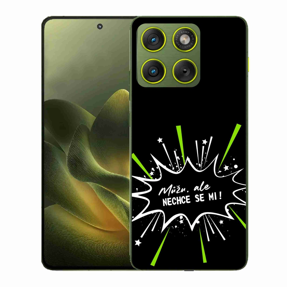 Gélový kryt mmCase na Motorola Edge 70 - vtipný text 11 čierne pozadie