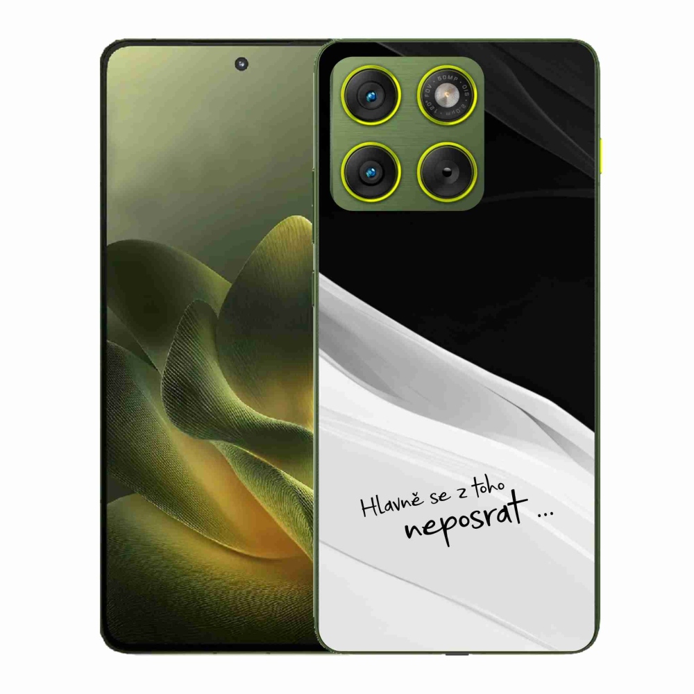 Gélový kryt mmCase na Motorola Edge 70 - vtipný text 13 bieločierne pozadie