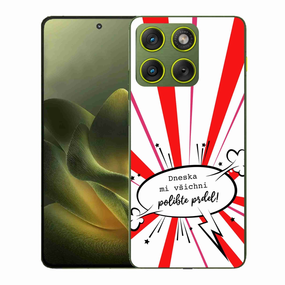 Gélový kryt mmCase na Motorola Edge 70 - vtipný text 15 biele pozadie
