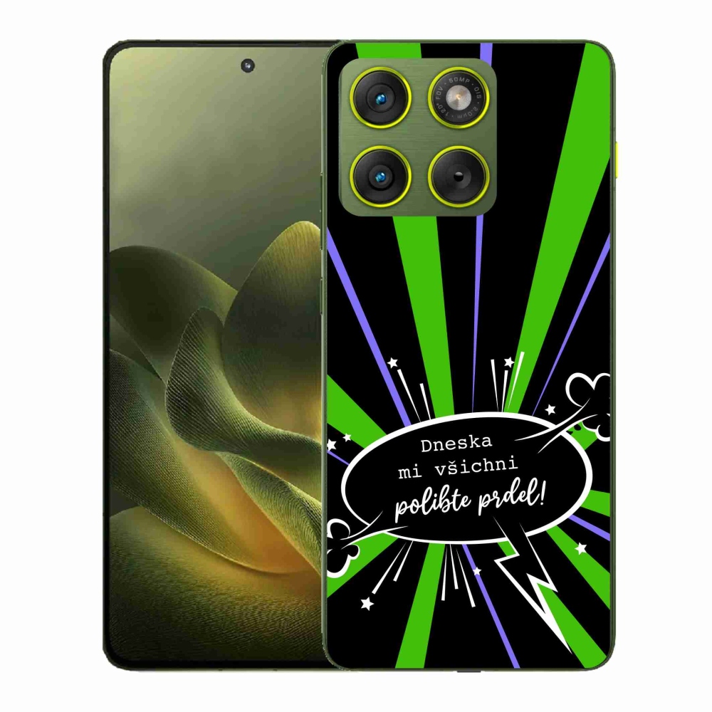 Gélový kryt mmCase na Motorola Edge 70 - vtipný text 15 čierne pozadie