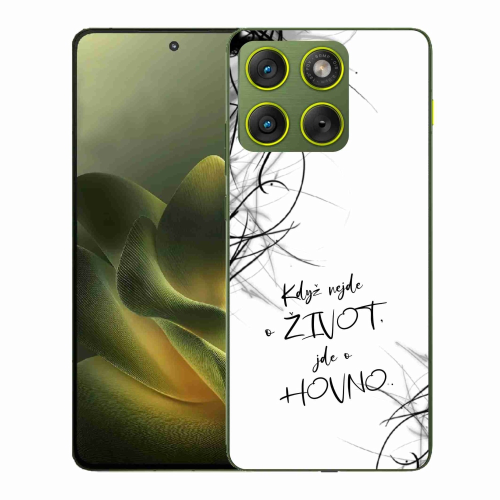 Gélový kryt mmCase na Motorola Edge 70 - vtipný text 16 biele pozadie