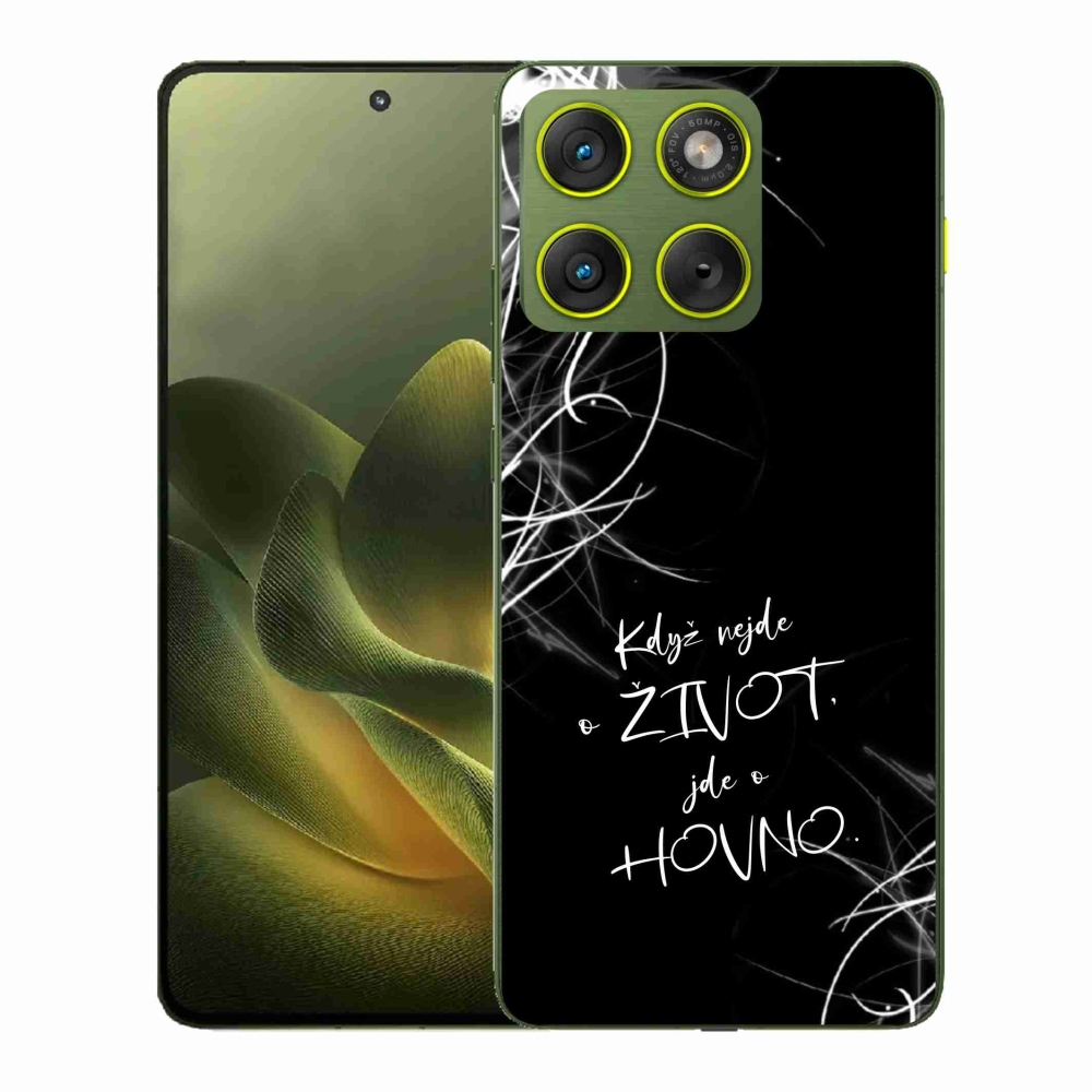 Gélový kryt mmCase na Motorola Edge 70 - vtipný text 16 čierne pozadie