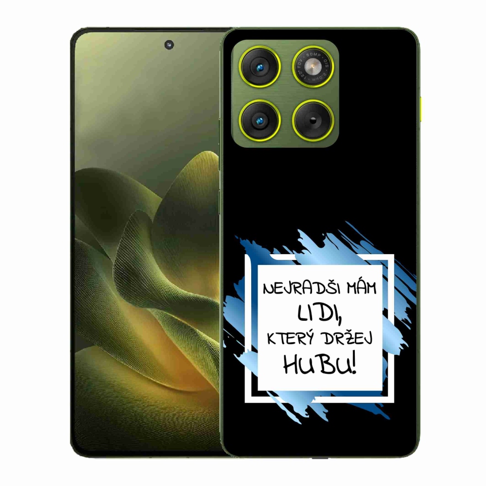 Gélový kryt mmCase na Motorola Edge 70 - vtipný text 7 bieločierne pozadie