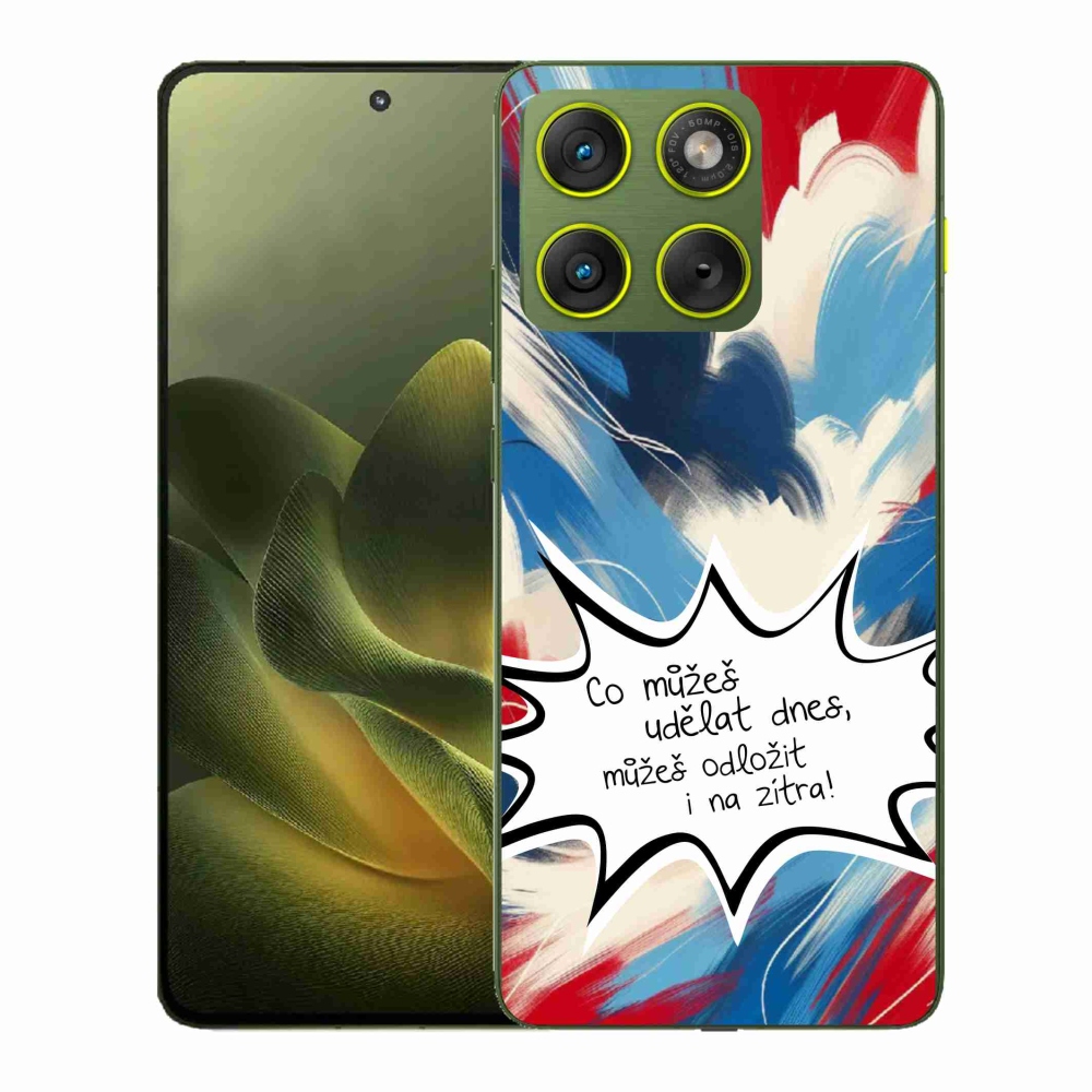 Gélový kryt mmCase na Motorola Edge 70 - vtipný text 9 biele pozadie