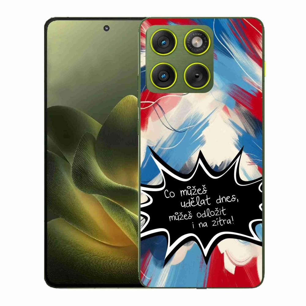 Gélový kryt mmCase na Motorola Edge 70 - vtipný text 9 čierne pozadie