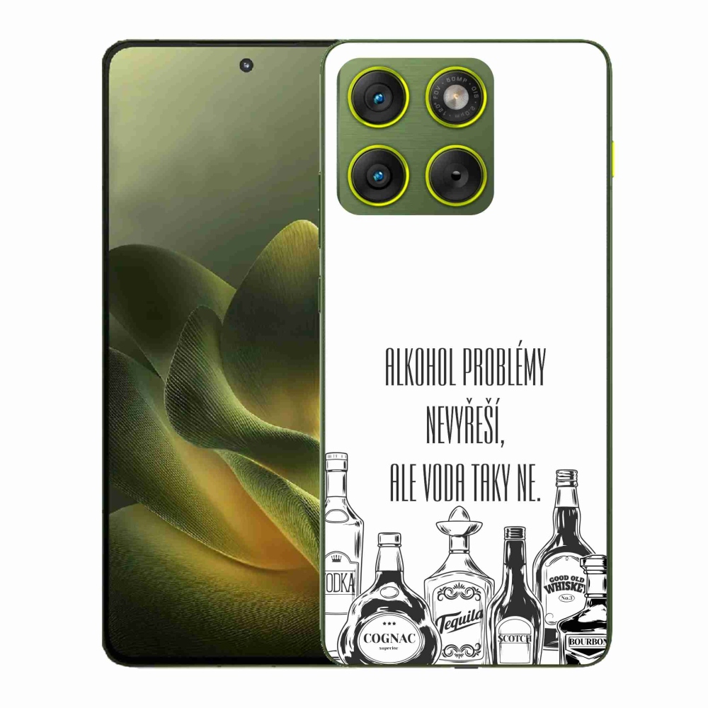 Gélový kryt mmCase na Motorola Edge 70 - vtipný text biele pozadie