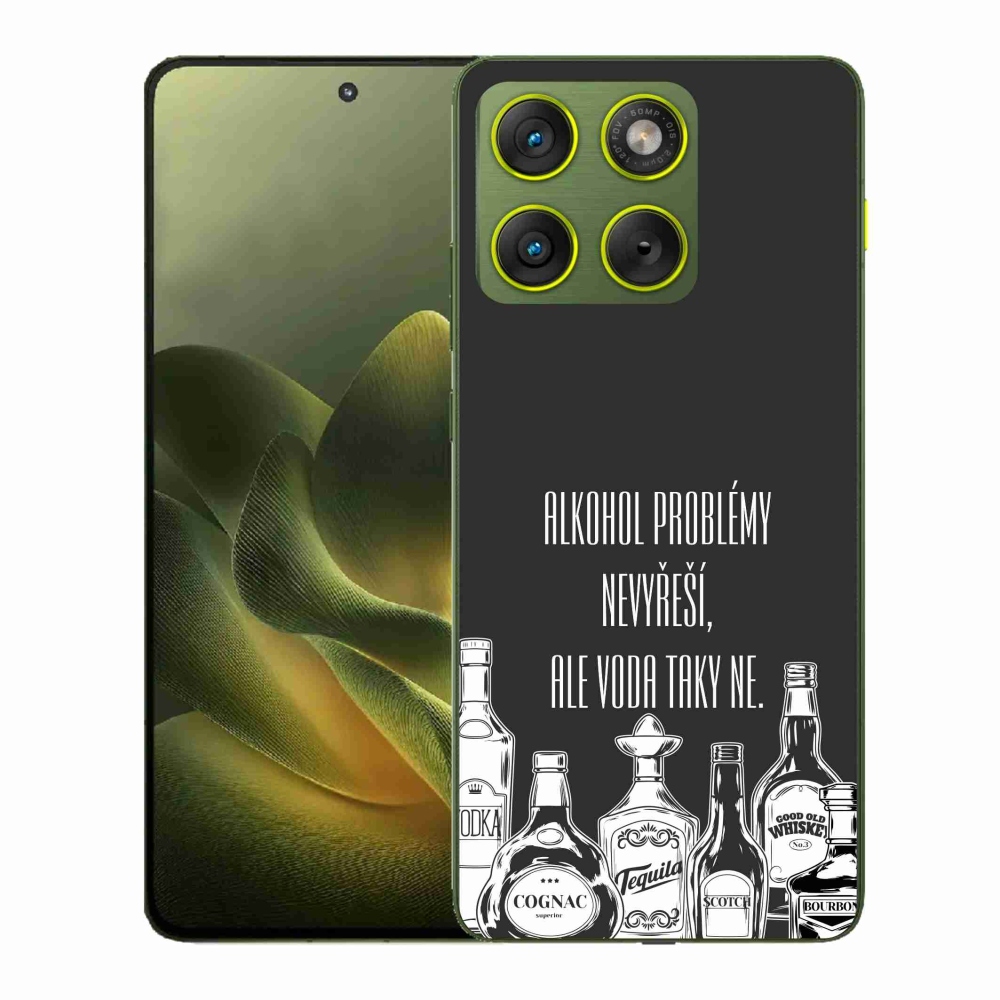 Gélový kryt mmCase na Motorola Edge 70 - vtipný text čierne pozadie