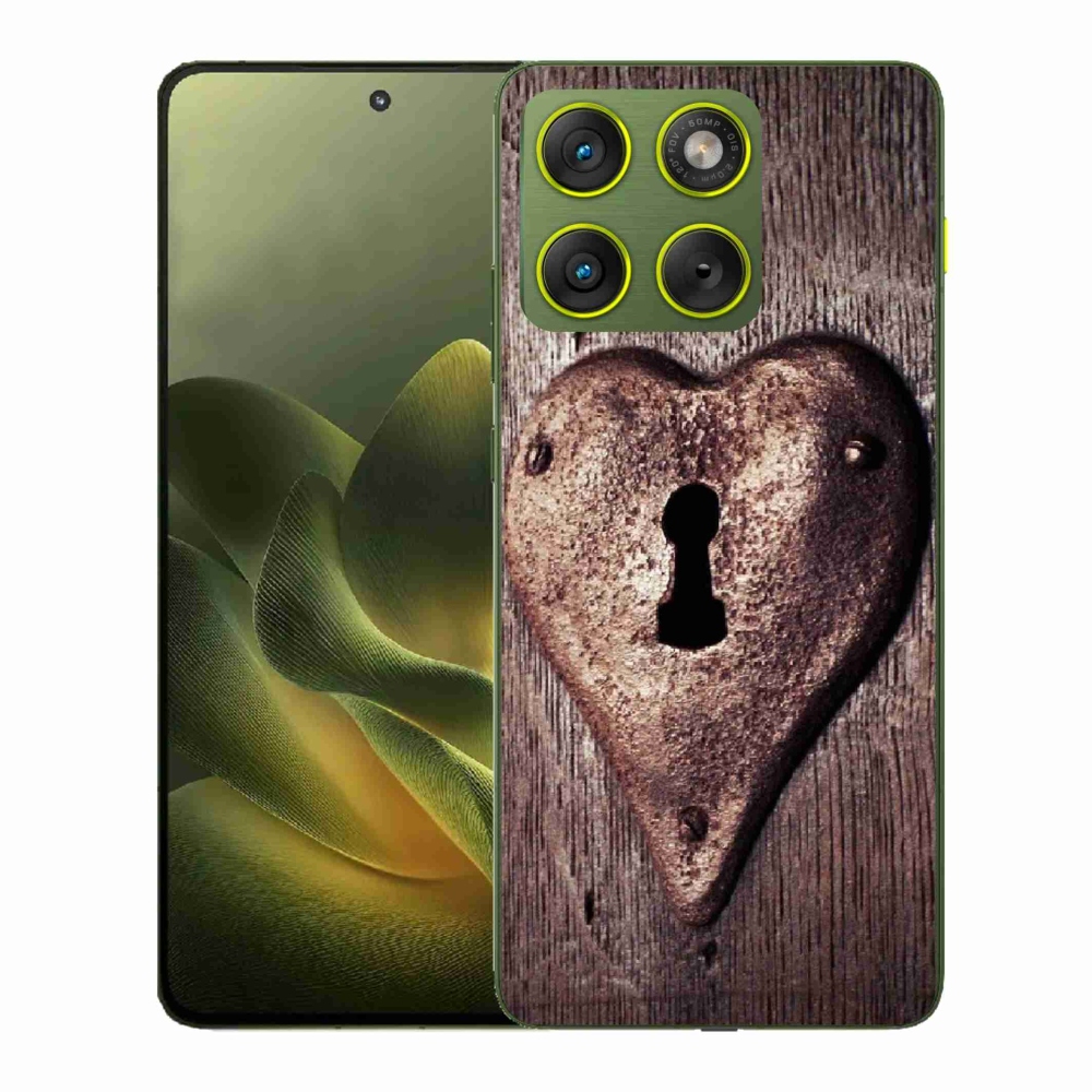 Gélový kryt mmCase na Motorola Edge 70 - zámok v tvare srdca
