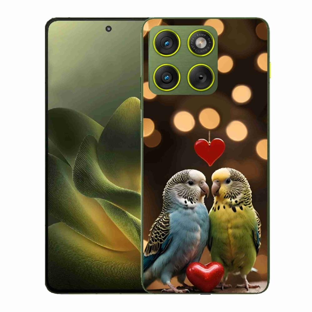 Gélový kryt mmCase na Motorola Edge 70 - zamilovaní papagáje