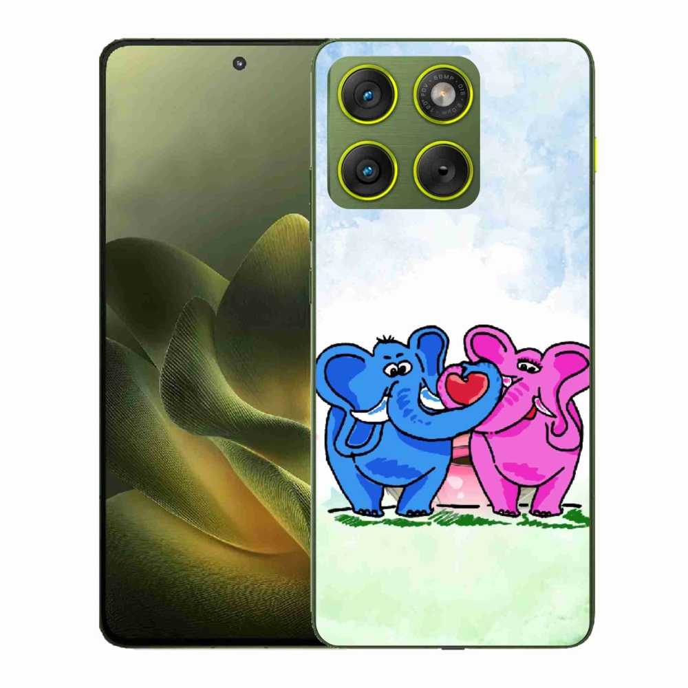 Gélový kryt mmCase na Motorola Edge 70 - zamilovaní slony