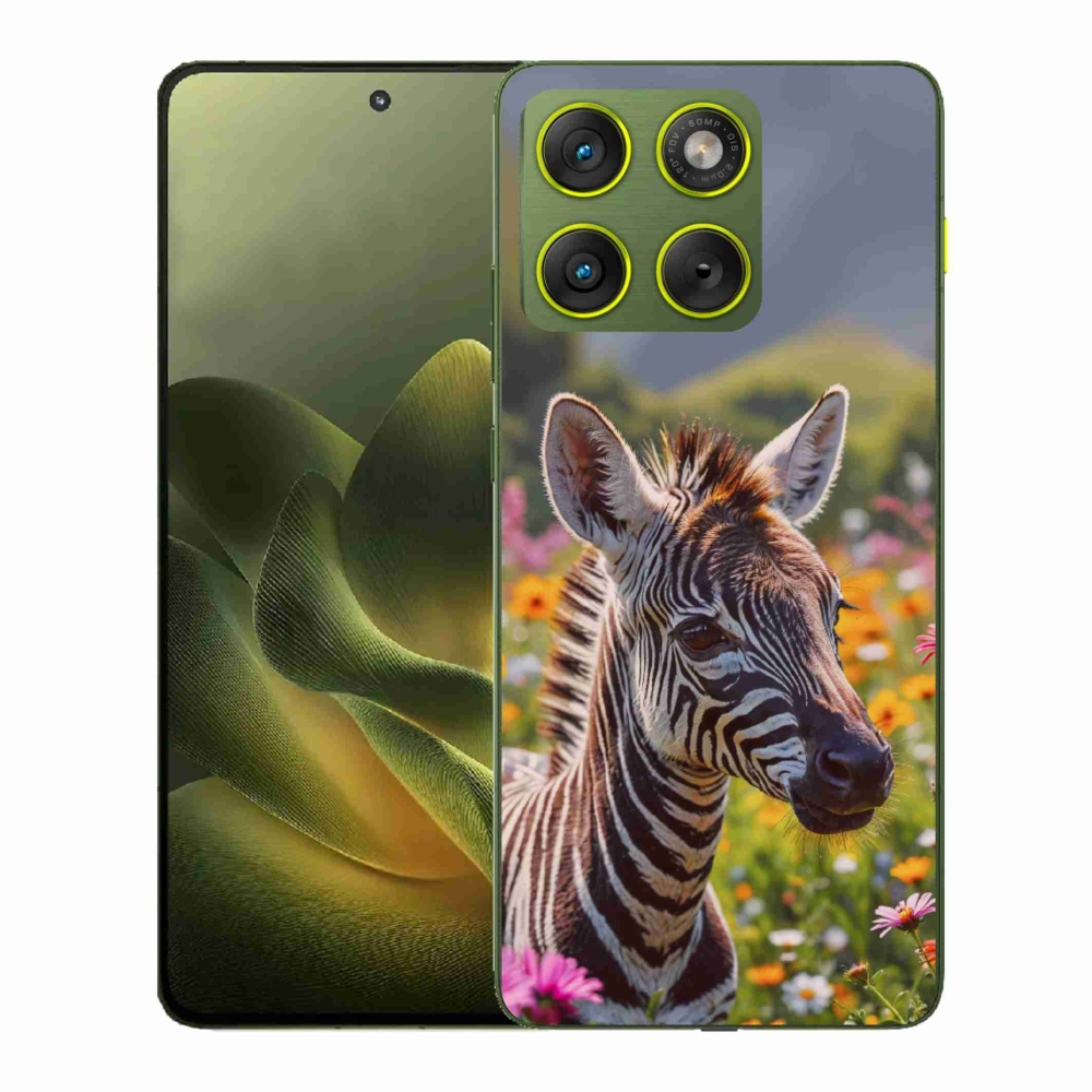 Gélový kryt mmCase na Motorola Edge 70 - zebra na lúke