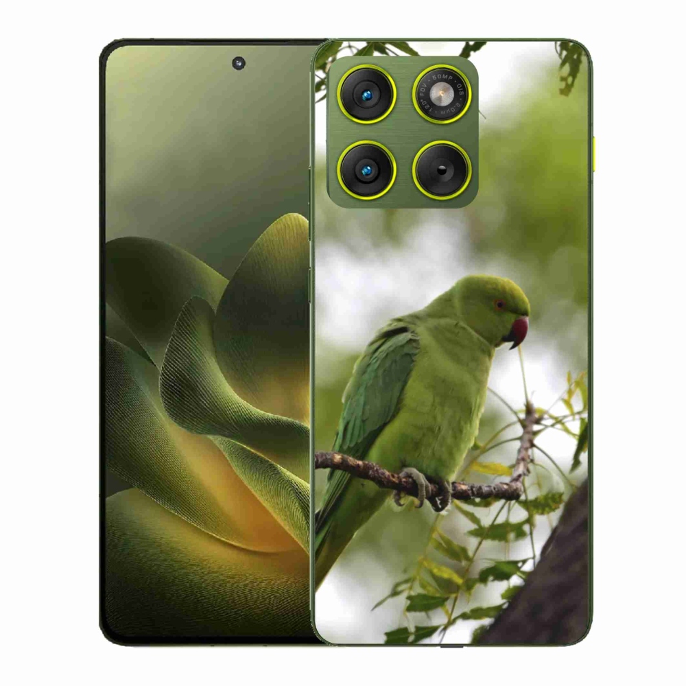 Gélový kryt mmCase na Motorola Edge 70 - zelený papagáj