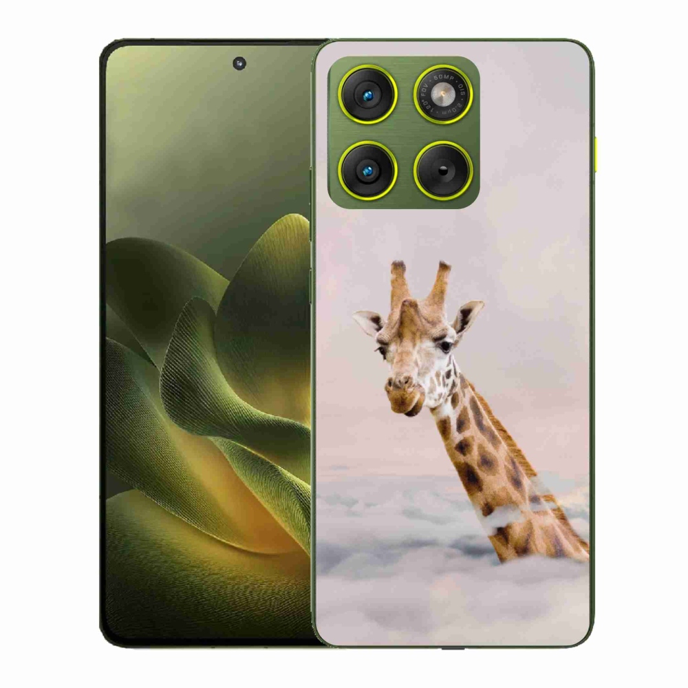 Gélový kryt mmCase na Motorola Edge 70 - žirafa v oblakoch
