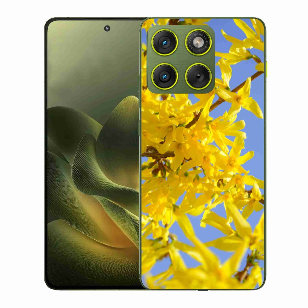 Gélový kryt mmCase na Motorola Edge 70 - žlté kvety