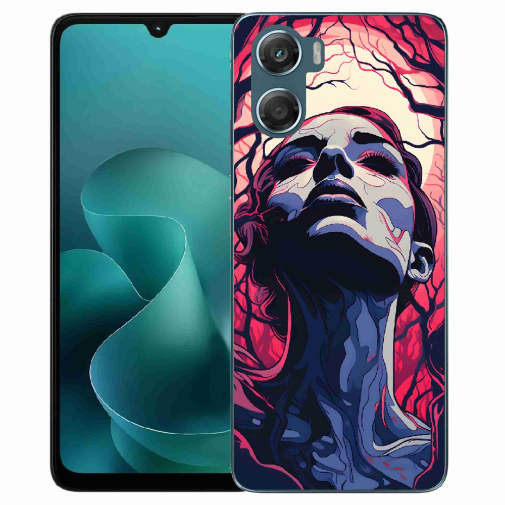 Gélový kryt mmCase na Motorola G06/G06 Power - abstraktná tvár