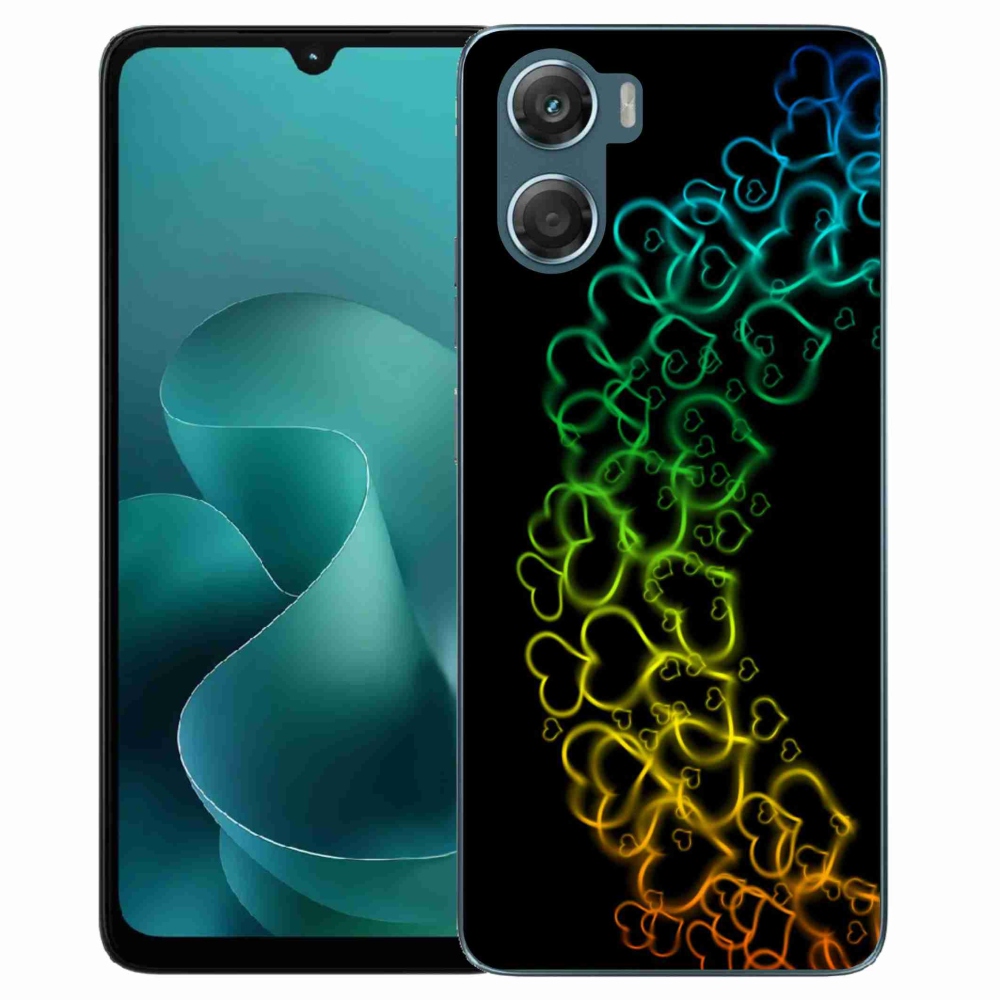 Gélový kryt mmCase na Motorola G06/G06 Power - farebné srdiečka