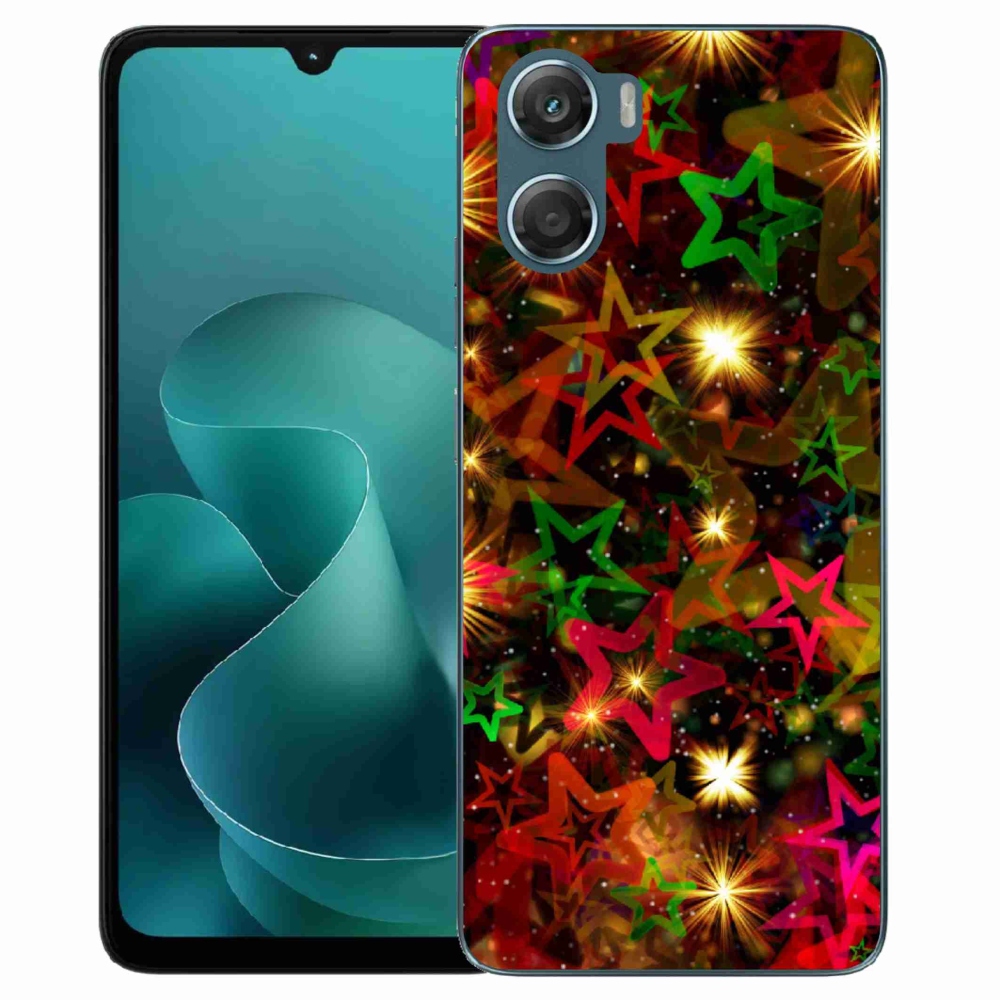 Gélový kryt mmCase na Motorola G06/G06 Power - farebné hviezdičky