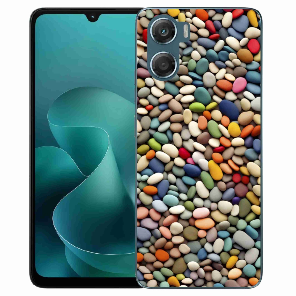 Gélový kryt mmCase na Motorola G06/G06 Power - farebné kamienky 2
