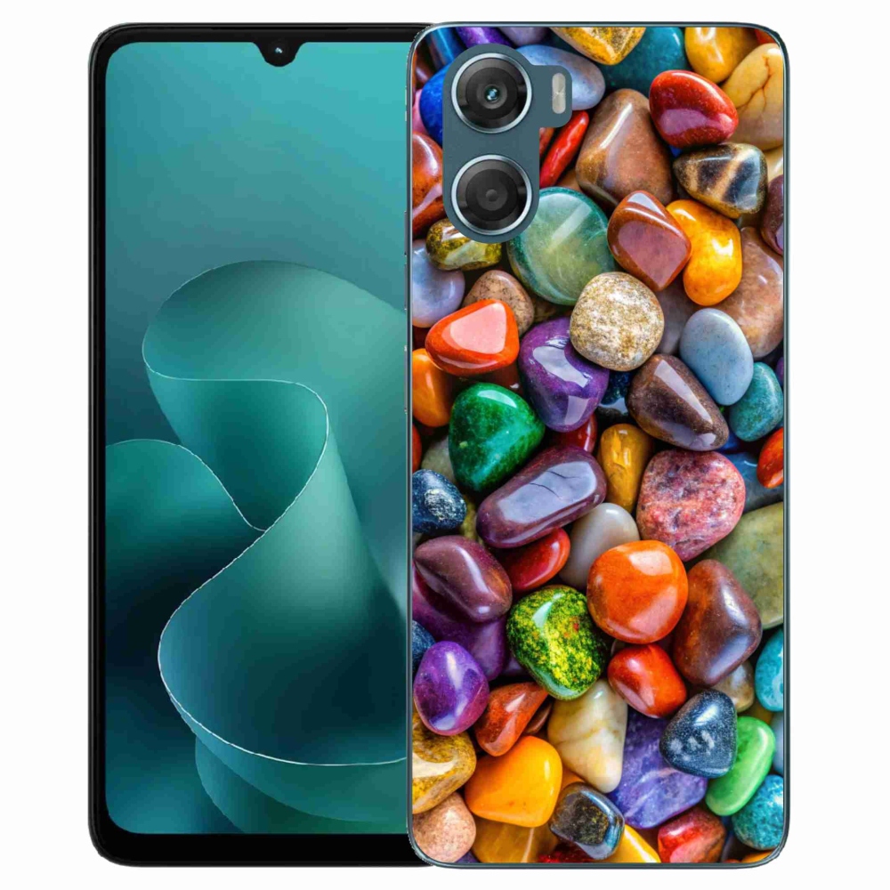 Gélový kryt mmCase na Motorola G06/G06 Power - farebné kamienky